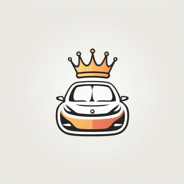 Logo featuring Car Wearing Crown