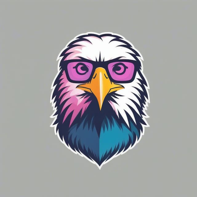 Logo featuring Eagle in Glasses